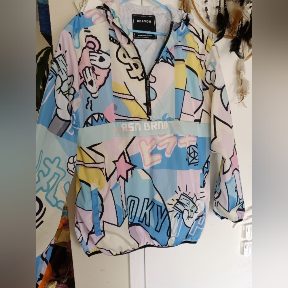 Reason men's jacket Tokyo multicolor windbreaker